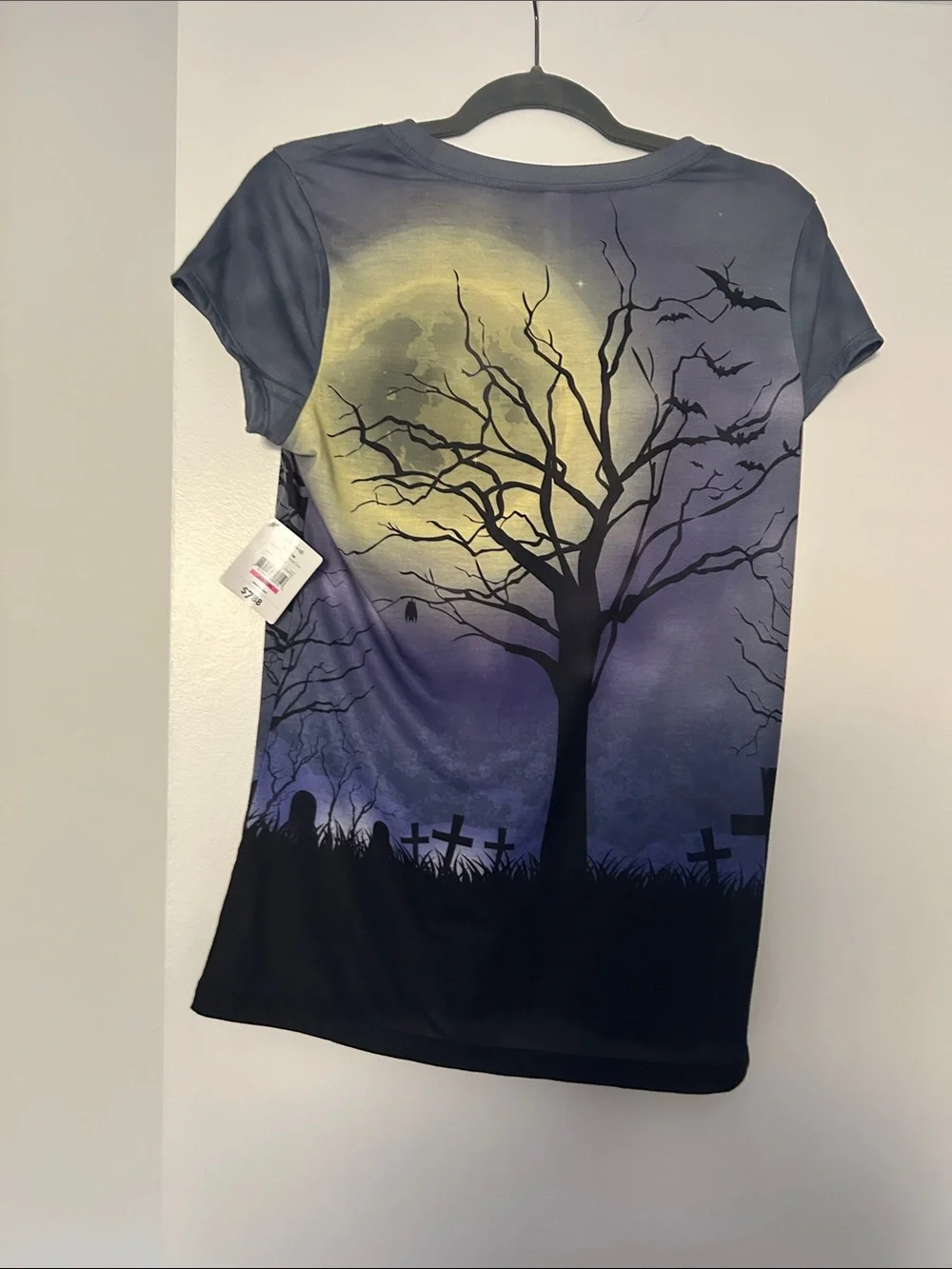 Girls Halloween Skeleton Couple Costume Tunic - Black & Purple
